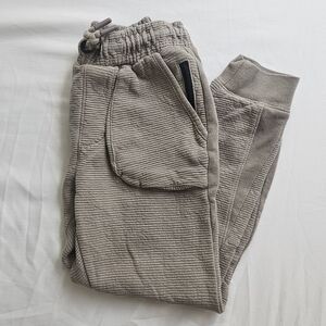Zara Boys Textured Joggers in Taupe